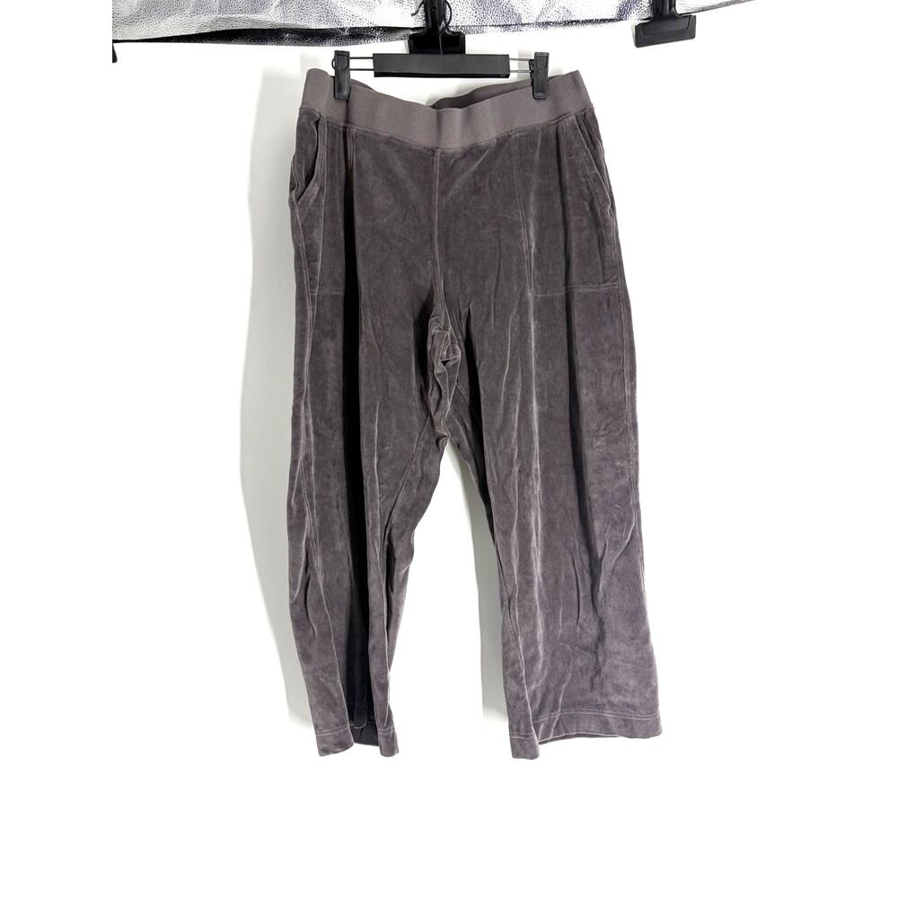 Gray Pact Velour Wide Leg Sweat Pants XL